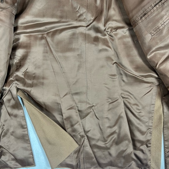 Corneliani EU54 US44R Pure Cashmere Brown Double Vent Textured Herringbone Coat - Picture 7 of 15